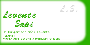 levente sapi business card